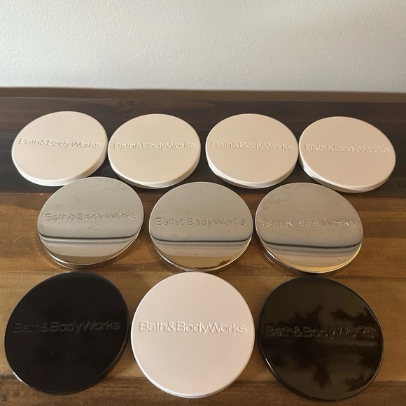 Bath & Body Works Other - Bath and Body Works Candle Lids Mixed Colors Replacement Lids Lot of 10